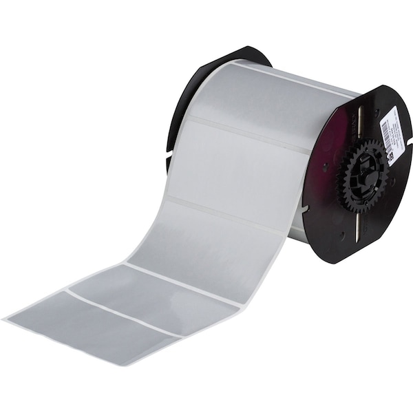 B33 Metallized Polyester with 2 mil Adhesive Labels 2in H x 4in W Silver 750/RL